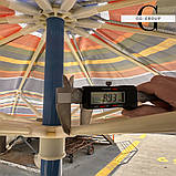 Торгова парасолька 3 м синя з УФ-захистом і чохлом, 10 спиць, фото 9