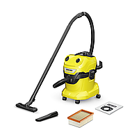 Профессиональный пылесос Karcher WD 4 V-20/5/22 : 1000 Вт, 20 л, для сухой и влажной уборки