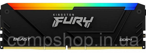 Пам'ять DDR4   8GB  3600MHz PC4-28800  Kingston FURY Beast RGB  (CL17-21-21) (код 139991)