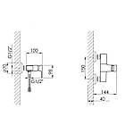 Змішувач для душу Lidz Wawel 010 (з душовим гарнітуром) (k40) LDWAW010CRM45390 Chrome, фото 2
