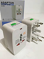 Єврорехідник трансформер ART-0016/1287 all in one дорожній мережевий перехідник, адаптер розетки вилки