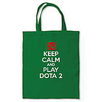 Сумка MD "Keep calm and play DOTA 2" 37х41 Зелений