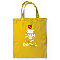 Сумка MD "Keep calm and play DOTA 2" 37х41 Жовтий