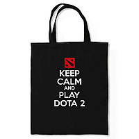 Сумка MD "Keep calm and play DOTA 2" 37х41 Чорний