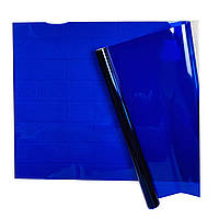 Теплоизоляционная декоративная пленка на окно синяя 0.9 * 3 м