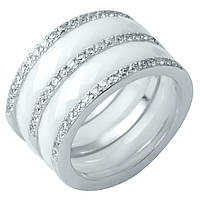 Серебряное кольцо ВысокогоКачества с керамикой, вес изделия 9,48 гр (1214299) 18 размер