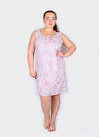 Сорочка N.EL ліловий квітка, арт.1204-09 (нічна рубашка, бавовна, друкований малюнок)