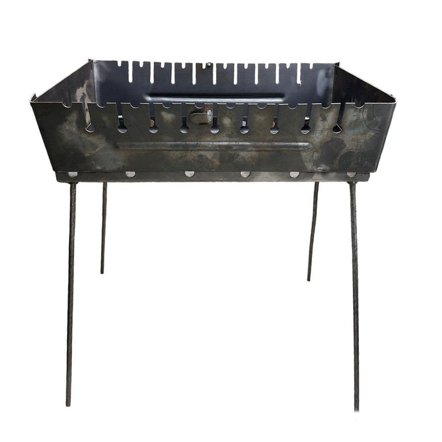 Мангал Валіза 2 мм розкладний на 10 шампурів, 56х35х16cm, Сталь