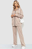 Спортивный костюм женский двухнитка с капюшоном Бежевый 102R5186 Ager (103182_793540) L-XL KB, код: 8308725