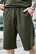 Чоловічі оверсайз шорти 'Player' Хакі / Широкі шорти з кишенями / Повсякденні літні шорти для хлопців