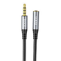 Кабель Aux Hoco UPA20 3.5 audio extension cable Колір Cірий