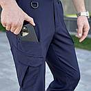 Темно-сині штани-карго Pobedov Tactical Soft із софту, фото 3