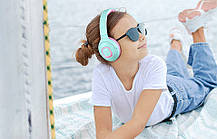 Дитячі дротові навушники Picun Q5 Mint Powder, фото 3