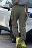 Спортивні штани жіночі кольору хакі 177086P, фото 3