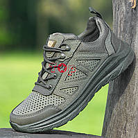 Кроссовки мужские хаки весенние летние Кросівки чоловічі хакі весняні літні (Код: Б3402)