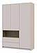 Шафа для одягу з нішою "Дейл" 150х52х220 см. 3 ДСП, Кашемір/Дуб артизан, фото 5
