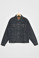 Піджак чоловічий батальний джинсовий темно-сірого кольору р.XL 174927T Безкоштовна доставка