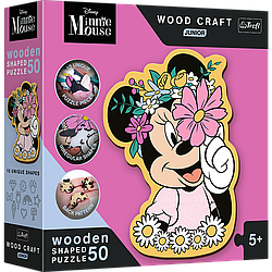 Пазли фігурні з дерева - (50 елм.) - "Дісней - Квіточка Міні" / Trefl