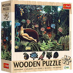 Пазли фігурні з дерева - (200 елм.) - "Мрія - Анрі Руссо" / Trefl