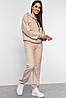 Спортивний костюм жіночий бежевого кольору 178862P, фото 2