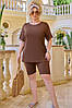 Спортивний костюм жіночий коричневого кольору 179084P, фото 2