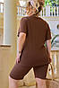 Спортивний костюм жіночий коричневого кольору 179084P, фото 3