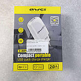 Зарядний пристрій Б/К Мережевий адаптер USB, фото 3