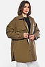 Вітрівка жіноча напівбатальна коричневого кольору р.50 178381P, фото 2