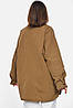 Вітрівка жіноча напівбатальна коричневого кольору р.50 178382P, фото 3