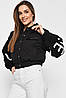 Куртка жіноча демісезонна чорного кольору 178954P, фото 2