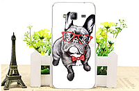 Эксклюзивные чехлы для Samsung J300 Galaxy J3 - собака в очках
