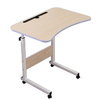 Стол-подставка для ноутбука, прикроватный, регулируемая высота-70-90см, столешница-60х40см, Бук-White d