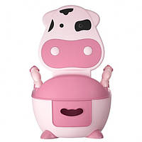 Горшок с мягким сиденьем Babyhood BHDNNZBQ коровка Розовый XE, код: 7649818