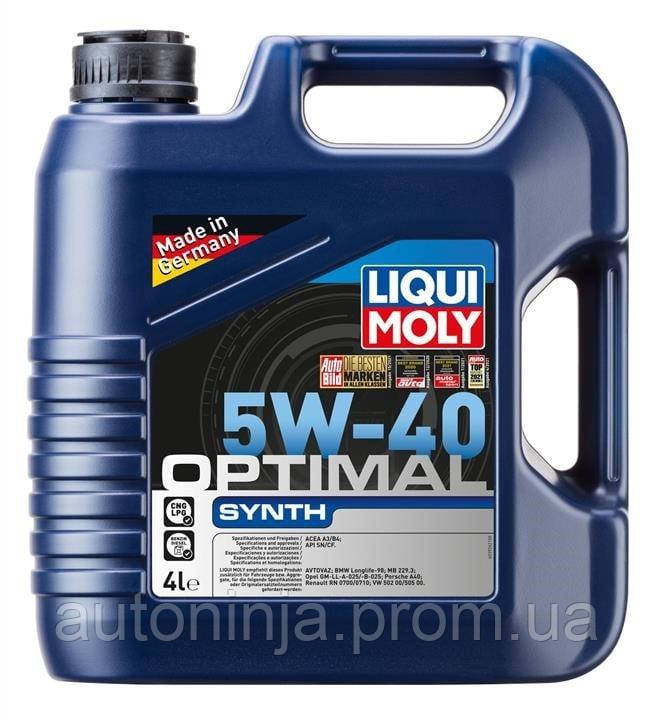 Моторна олива Liqui Moly Optimal Synth 5W-40, 4л, арт.: 3926, Вир-во: Liqui Moly