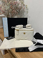 Chanel Classic milk Lambskin Pearl Crush Vanity Bag (Без ручки) хорошее качество