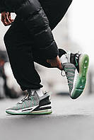 Кроссовки, кеды отличное качество Nike LeBrone 18 Grey Green Размер 44