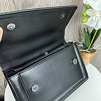 Качественная женская мини сумочка на цепочке YSL Черный с никелем хорошее качество