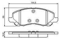 Тормозные колодки дисковые, комплект, арт.:0 986 495 170, Пр-во: Bosch