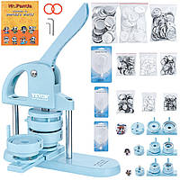 VEVOR button maker button maker machine, 25/32/58 мм 3-в-1 pin maker, 300 частей button parts, button maker