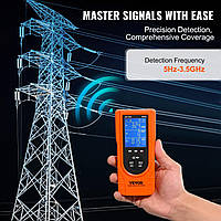 VEVOR 3-в-1 EMF измерительный прибор, 5 Гц - 3,5 ГГц, портативный перезаряжаемый детектор излучения для
