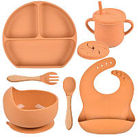 Набор силиконовой посуды 2Life Y25 6 предметов Оранжевый (v-11153) MP, код: 8216399