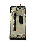 Дисплей Motorola XT2347 Moto G84 модуль в зборі з тачскріном і рамкою, Original PRC, чорний