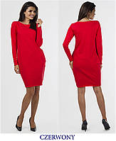Платье туника женская 90 см длинна с длинным рукавом и карманами синее черное красное
