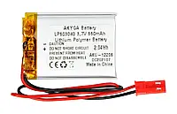 Аккумулятор Akyga 550mAh 1S 3.7V Li-Pol - JST-BEC male + female - 40x30x5mm