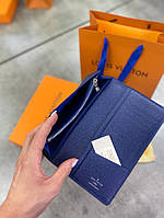 Бумажник Louis Vuitton синий k336 хорошее качество