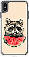 Чехол чехол bumper Endorphone iPhone XS Max Енотик с арбузом (4605pc-1557-26985) GL, код: 7944815