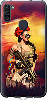 Чехол силиконовый патриотический Endorphone Samsung Galaxy A11 A115F Украинка с оружием (5316 MD, код: 7952461