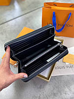 Бумажник черный Louis Vuitton big infini Lux k349 хорошее качество