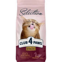 Сухий корм для кішок Club 4 Paws Selection Преміум З качкою та овочами 1.5 кг (4820215369145)