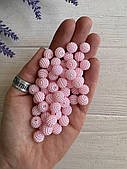 Намистини з пухирцями круглі " Ожина № 2 " 10 мм світло рожеві  500 грам